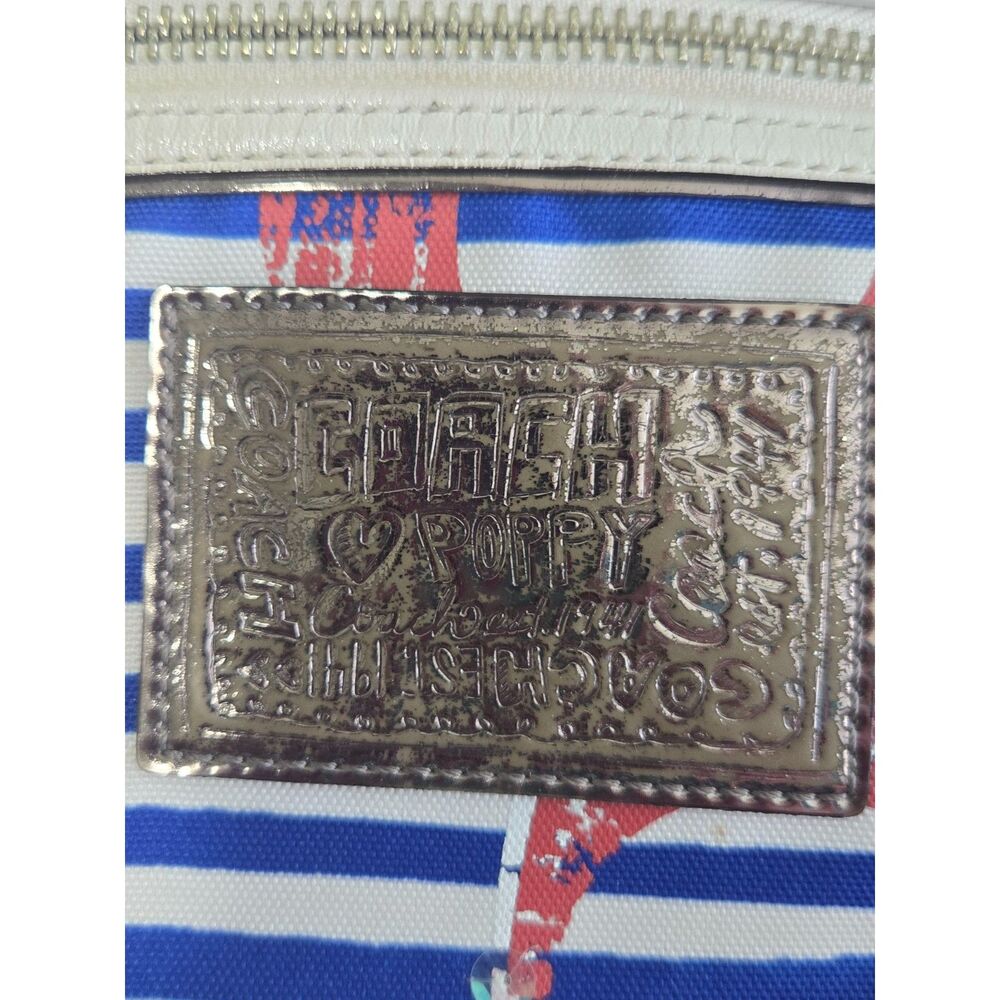 Coach Poppy Rocker Nautical Sequined Canvas Tote Bag - Picture 7 of 12